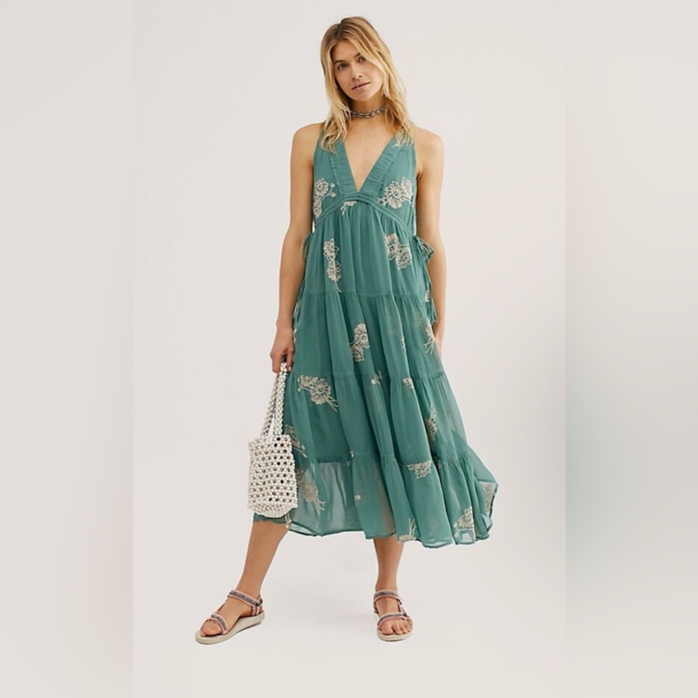 NWT Free People Run Away With Me Embroidered
